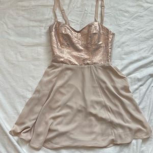 Rose gold and blush dress